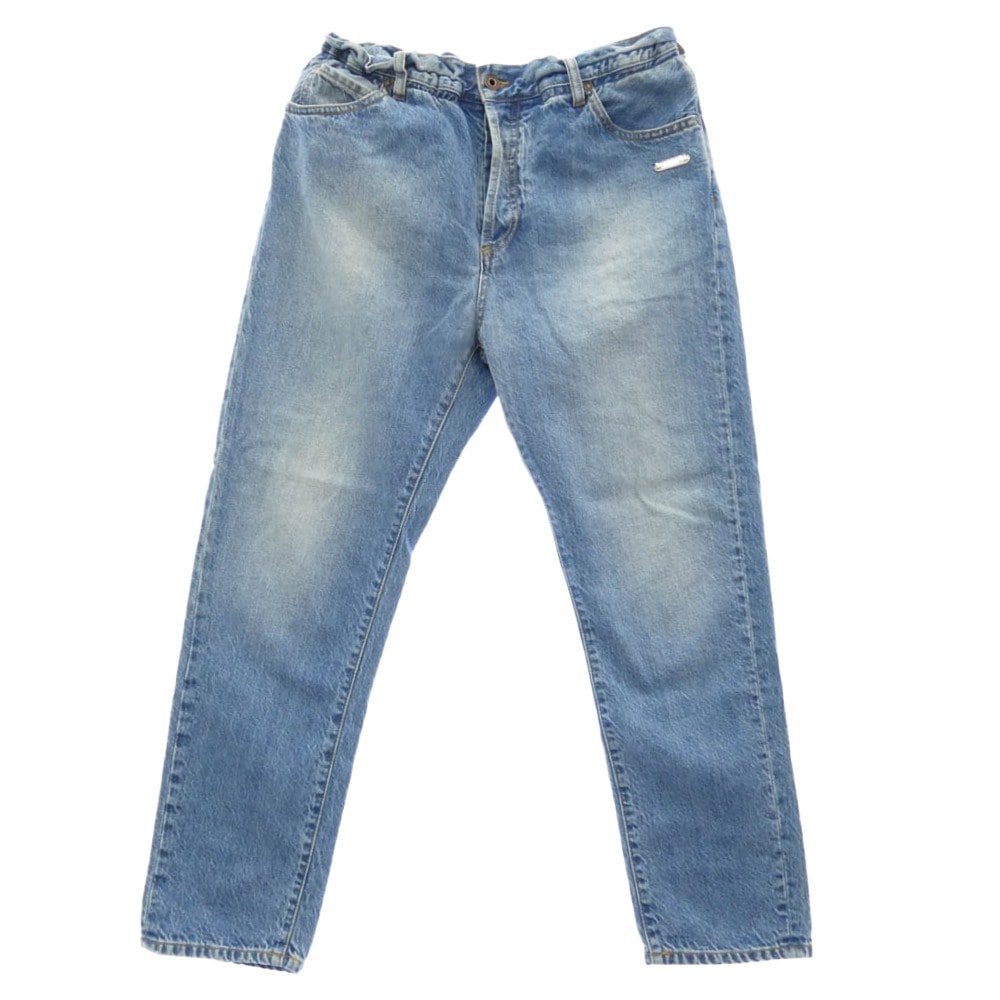 OFF-WHITE オフホワイト デニムパンツ OMYA005F18166004 ベルテッド ウエストゴム デニムパンツ ジーンズ インディゴブルー系 33【中古】