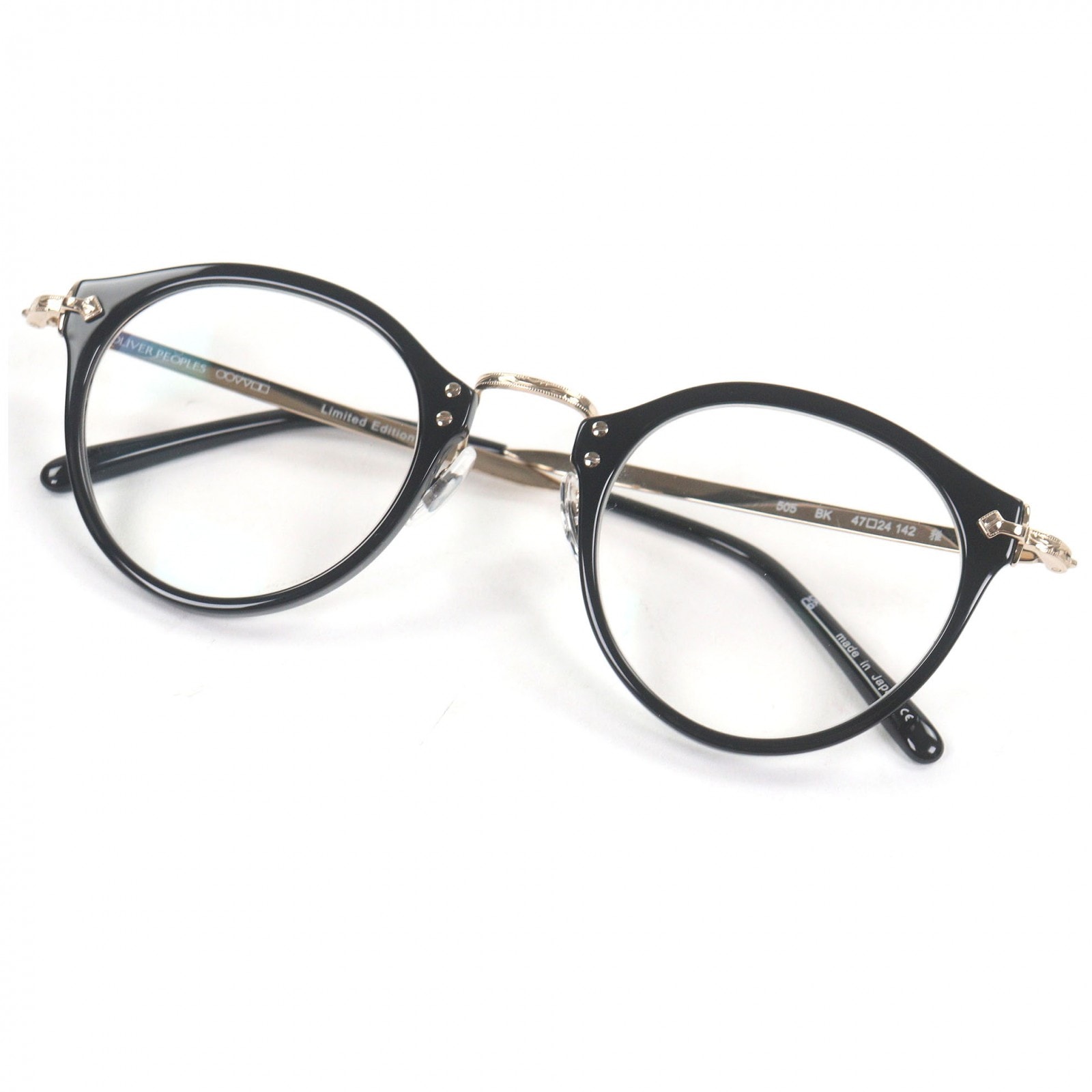 未使用品 オリバーピープルズ メガネ ブラック メンズ 47□24-142