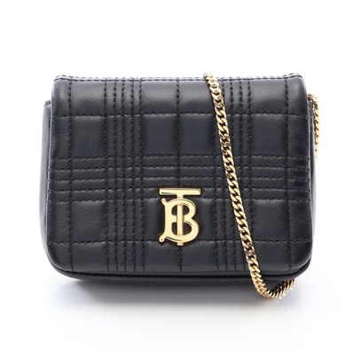 バーバリー BURBERRY キルティング ショルダーバッグ バッグ レザー レディース ブラック系 【中古】
