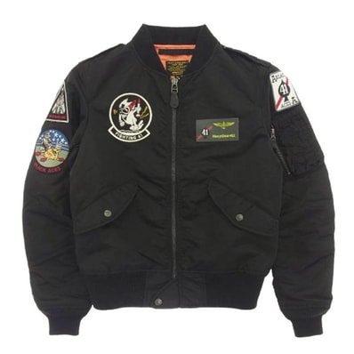 AVIREX アヴィレックス ジャケット 6162124 L-2 BLACK ACE フライト ミリタリー ジャケット ブラック系【中古】