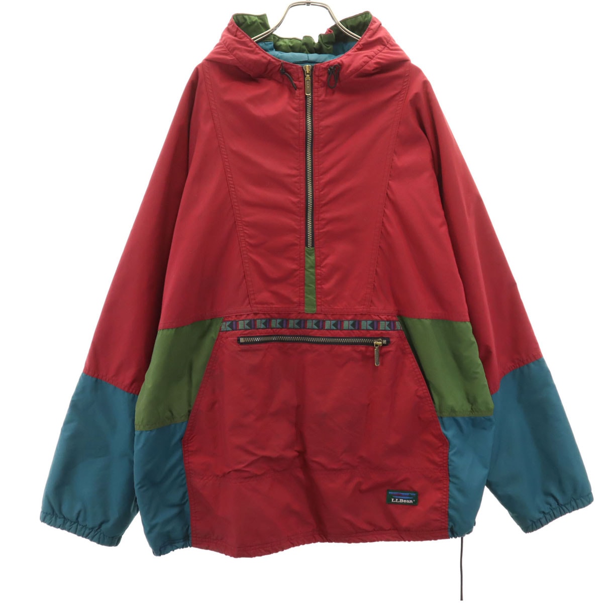 L.L.Bean エルエルビーン 90s USA製 オールド アノラックパーカー L レッド系 アウトドア 中綿
