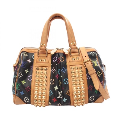 ルイ・ヴィトン LOUIS VUITTON コートニーMM モノグラムマルチカラー ノワール 2WAY ハンドバッグ バッグ PVCコーティングキャンバス レザー レディース ブラック系 M45642 【中古】