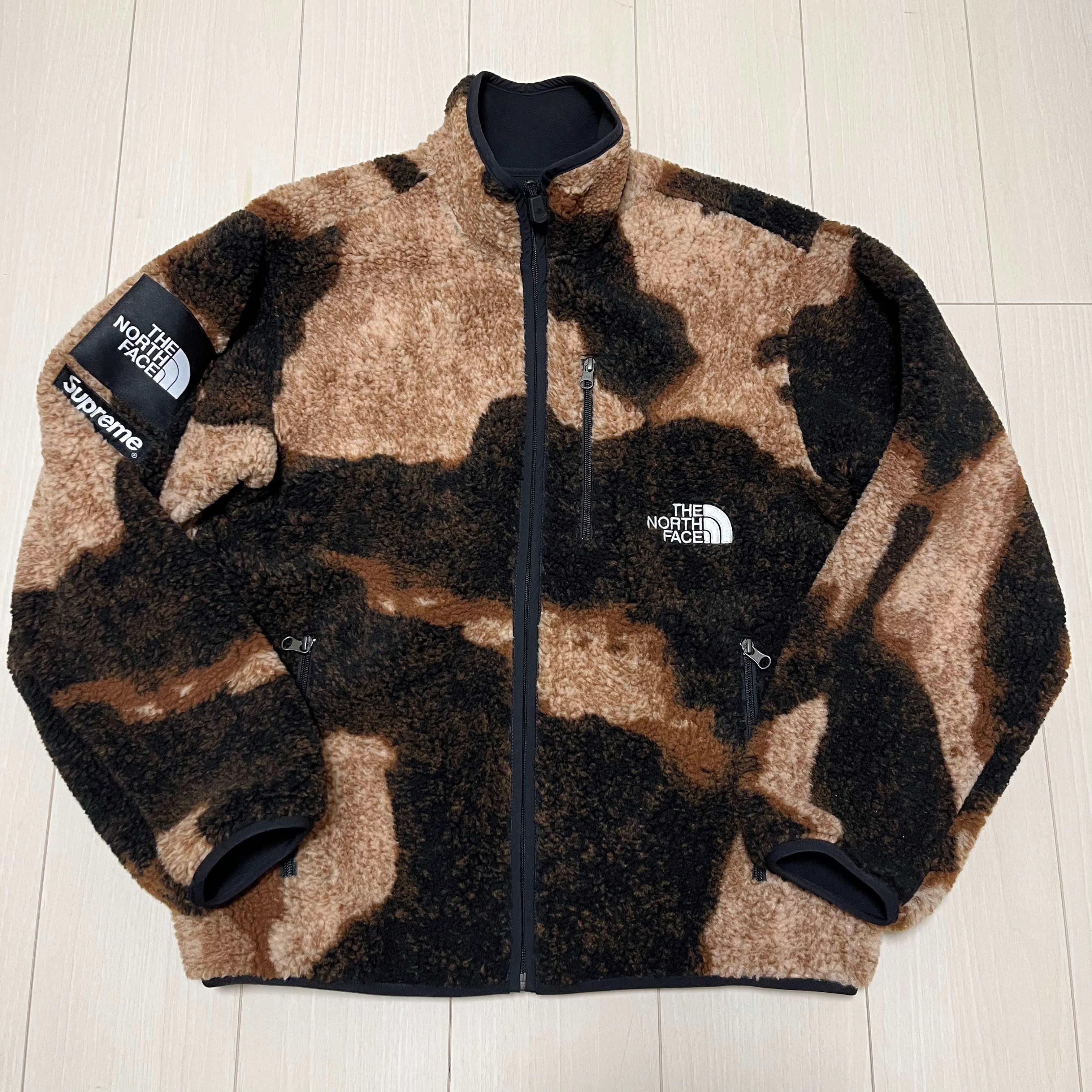 Supreme x The North Face Bleached Denim Print Fleece Jacket "Black"