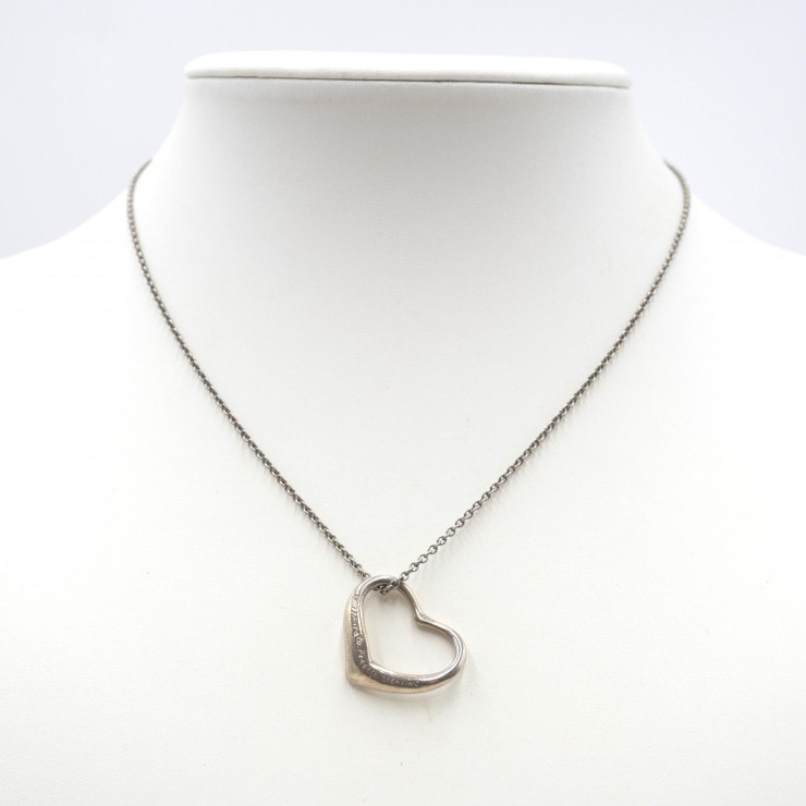 TIFFANY&Co.(ティファニー)エルサ・ペレッティ オープンハート ネックレス ペンダント シルバー SV925 レディース 41.5cm【中古】