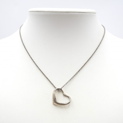 TIFFANY&Co.(ティファニー)エルサ・ペレッティ オープンハート ネックレス ペンダント シルバー SV925 レディース 41.5cm【中古】
