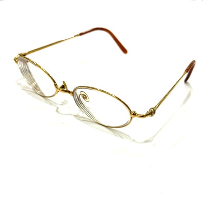 カルティエ CARTIER トリニティ メガネ アイウェア 度あり 眼鏡 メタル ゴールド