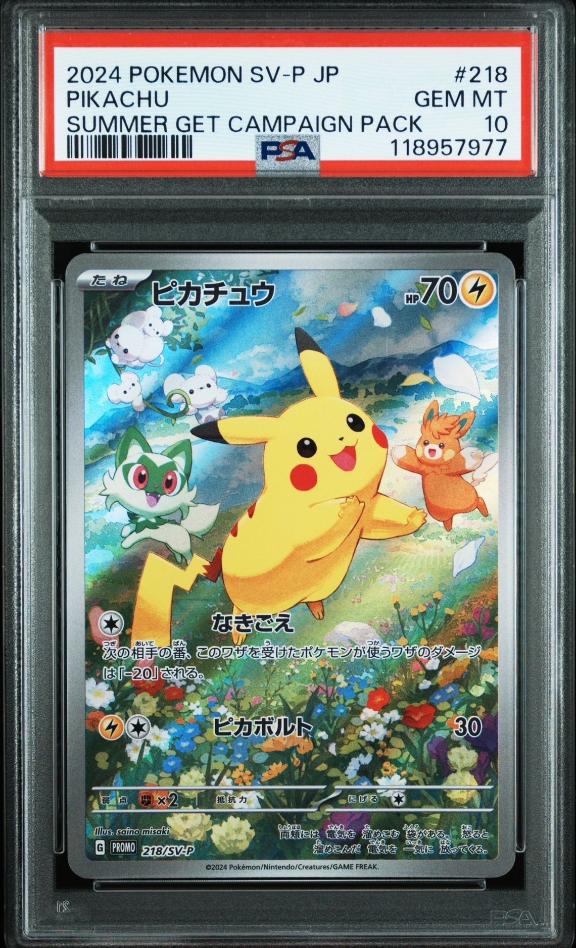 ピカチュウ P [SV-P 218](プロモカードパック「ポケカの夏がキタ!プロモカードGetキャンペーン!」)