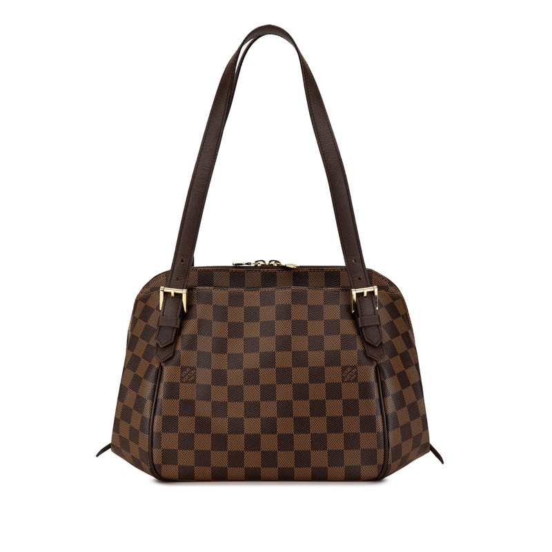 ルイ ヴィトン ダミエ ベレムMM ショルダーバッグ N51174 ブラウン PVC レザー レディース LOUIS VUITTON 中古