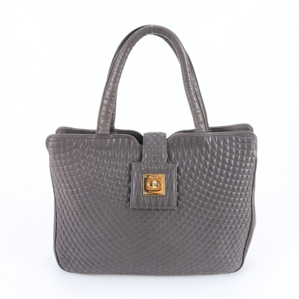 ■美品 バリー キルティングハンドバッグ レザー