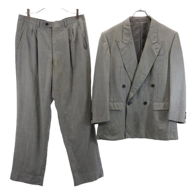 LANVIN ランバン ウールブレンド スーツ 上下セットアップ R50-46 グレー系