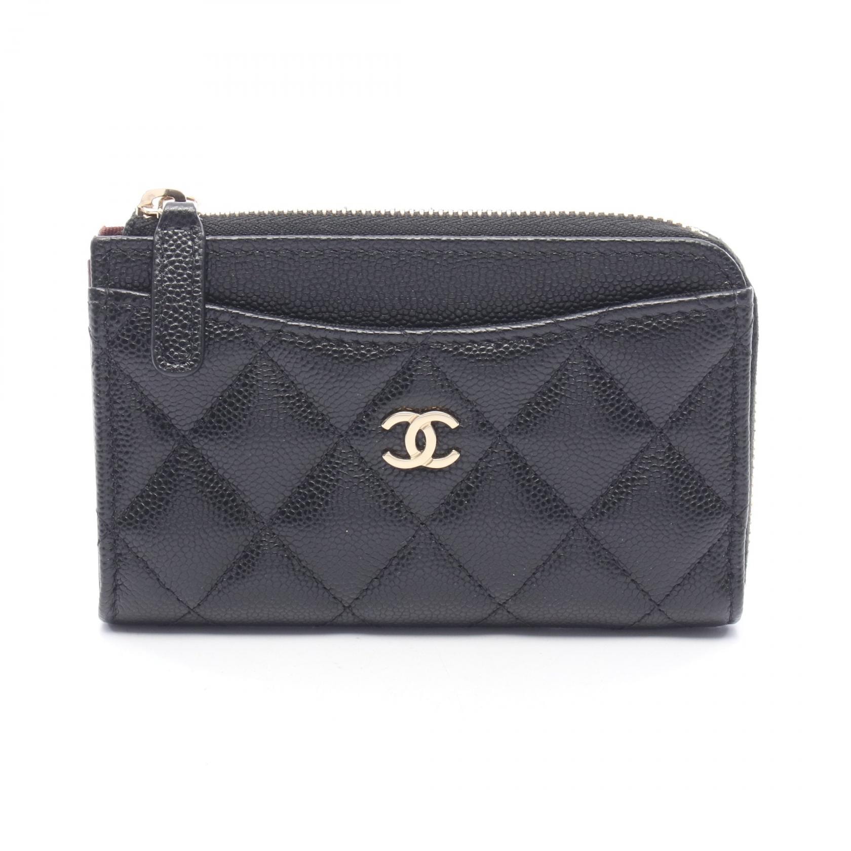 シャネル CHANEL マトラッセ コインケース 財布 キャビアスキン(グレインドカーフ) レディース ブラック系 AP3179 【中古】
