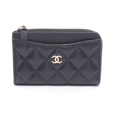 シャネル CHANEL マトラッセ コインケース 財布 キャビアスキン(グレインドカーフ) レディース ブラック系 AP3179 【中古】