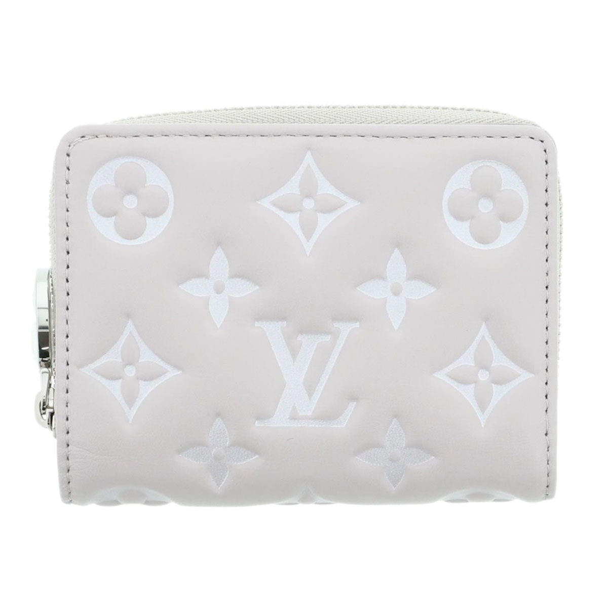 【値下げ】LOUIS VUITTON ルイ・ヴィトン ポルトフォイユ ルー 二つ折り財布 M14154 レザー グレー レディース【中古】