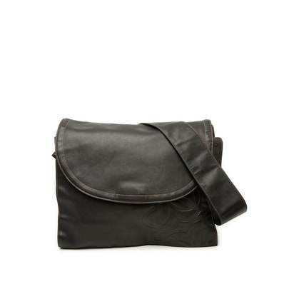 ロエベ アナグラム ショルダーバッグ ブラック レザー レディース LOEWE 中古