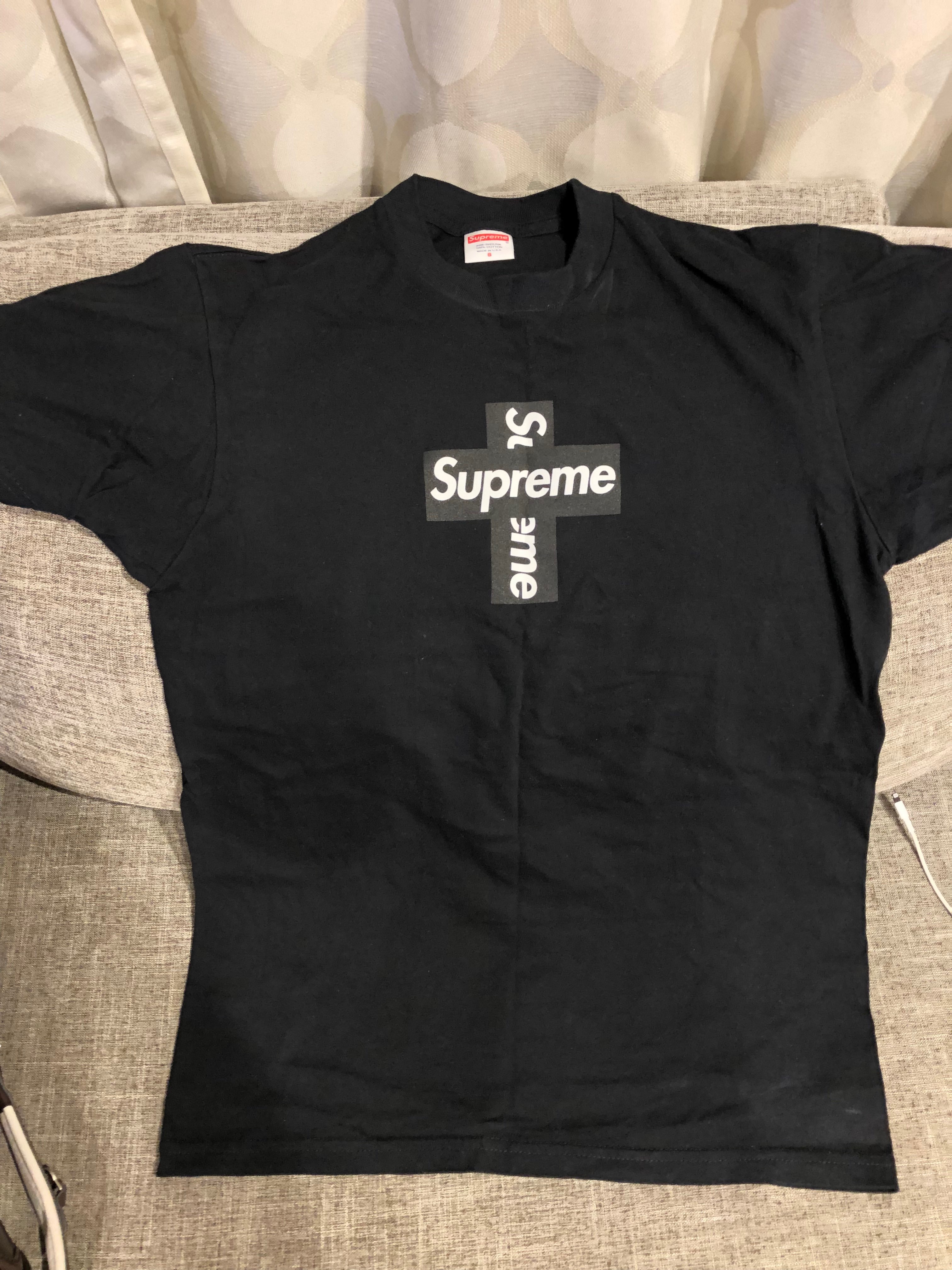 Supreme Cross Box Logo Tee "Black"