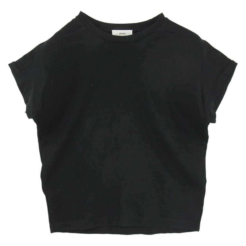 HYKE ハイク 141-12017 コットン フレンチスリーブ 半袖 Tシャツ ブラック系 1【中古】