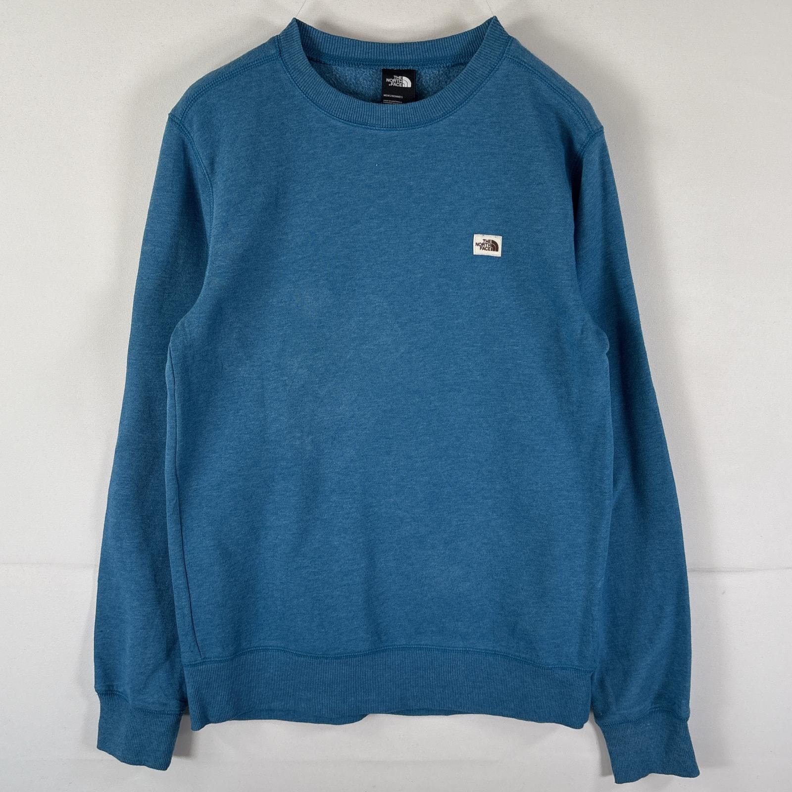 古着 ザ・ノースフェイス THE NORTH FACE スウェット トレーナー プルオーバー ワンポイントロゴ アウトドア S 水色 メンズ