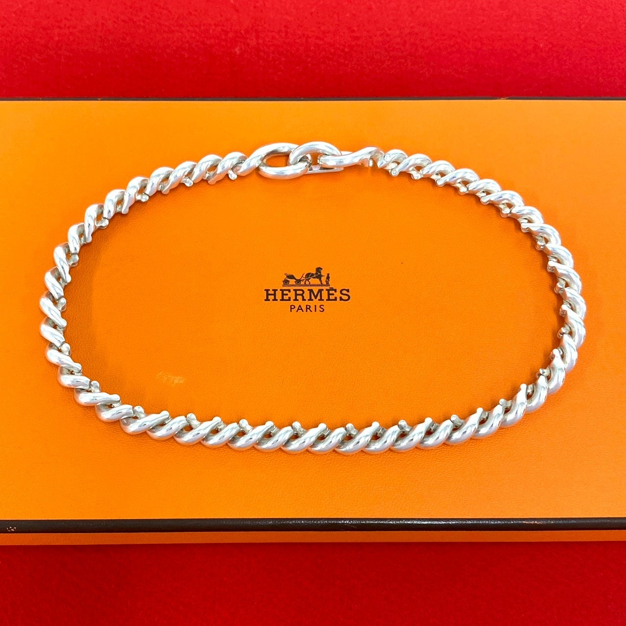 HERMES エルメス トルサード ネックレス シルバー800 ネックレス シルバー
 25702