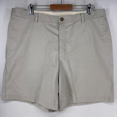 古着 エルエルビーン L.L.Bean ショートパンツ ジップフライ チノパン ハーフパンツ 大きいサイズ w40 グレー メンズ