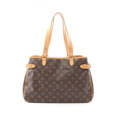 ルイ・ヴィトン LOUIS VUITTON バティニョール オリゾンタル モノグラム ショルダーバッグ バッグ PVCコーティングキャンバス レザー レディース ブラウン系 M51154 【中古】