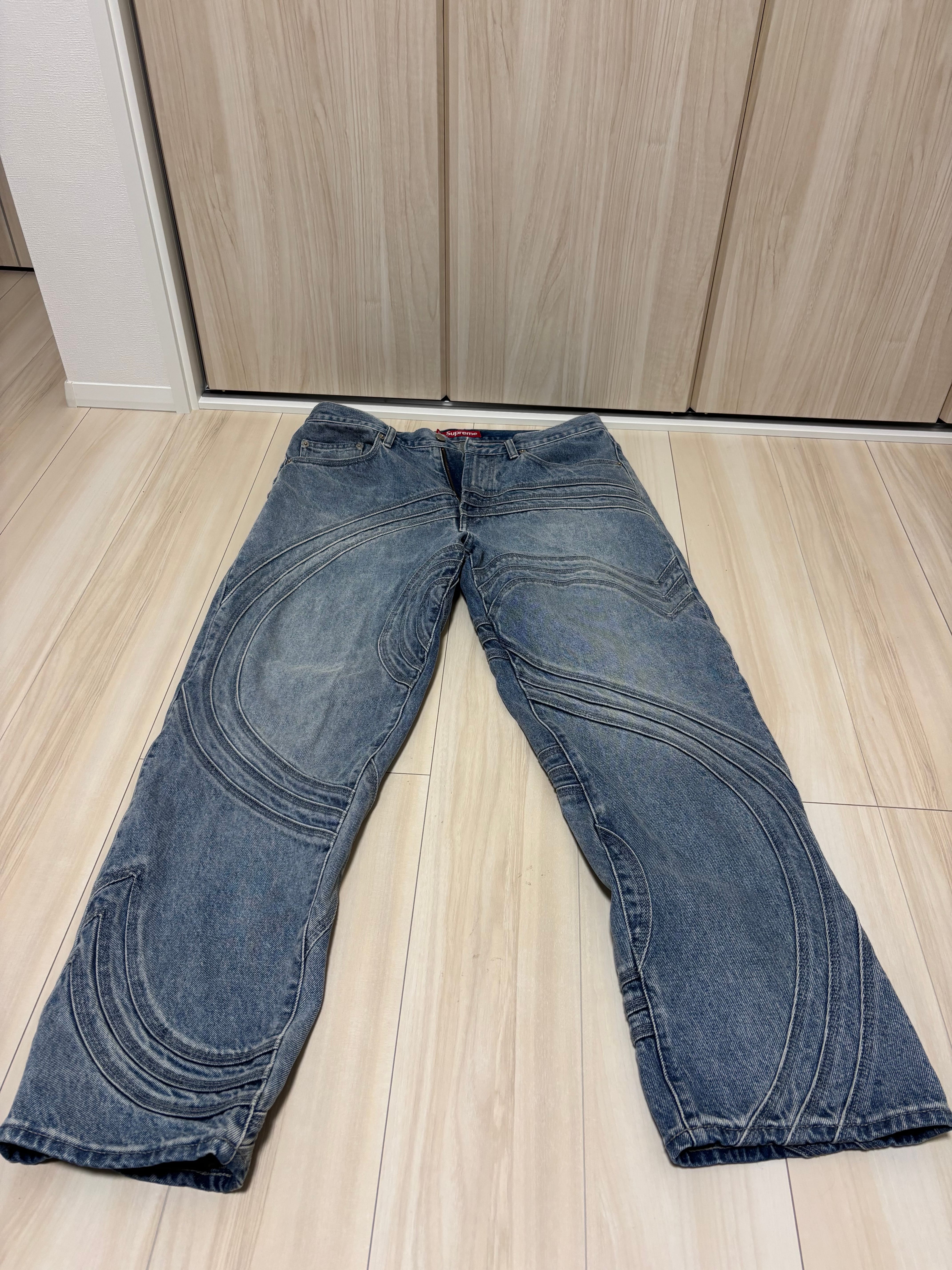Supreme S Logo Loose Fit Jean "Washed Blue"