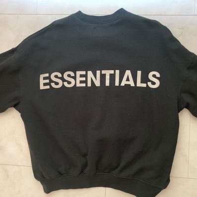 FEAR OF GOD ESSENTIALS 3M Logo Crewneck Sweatshirt "Black"