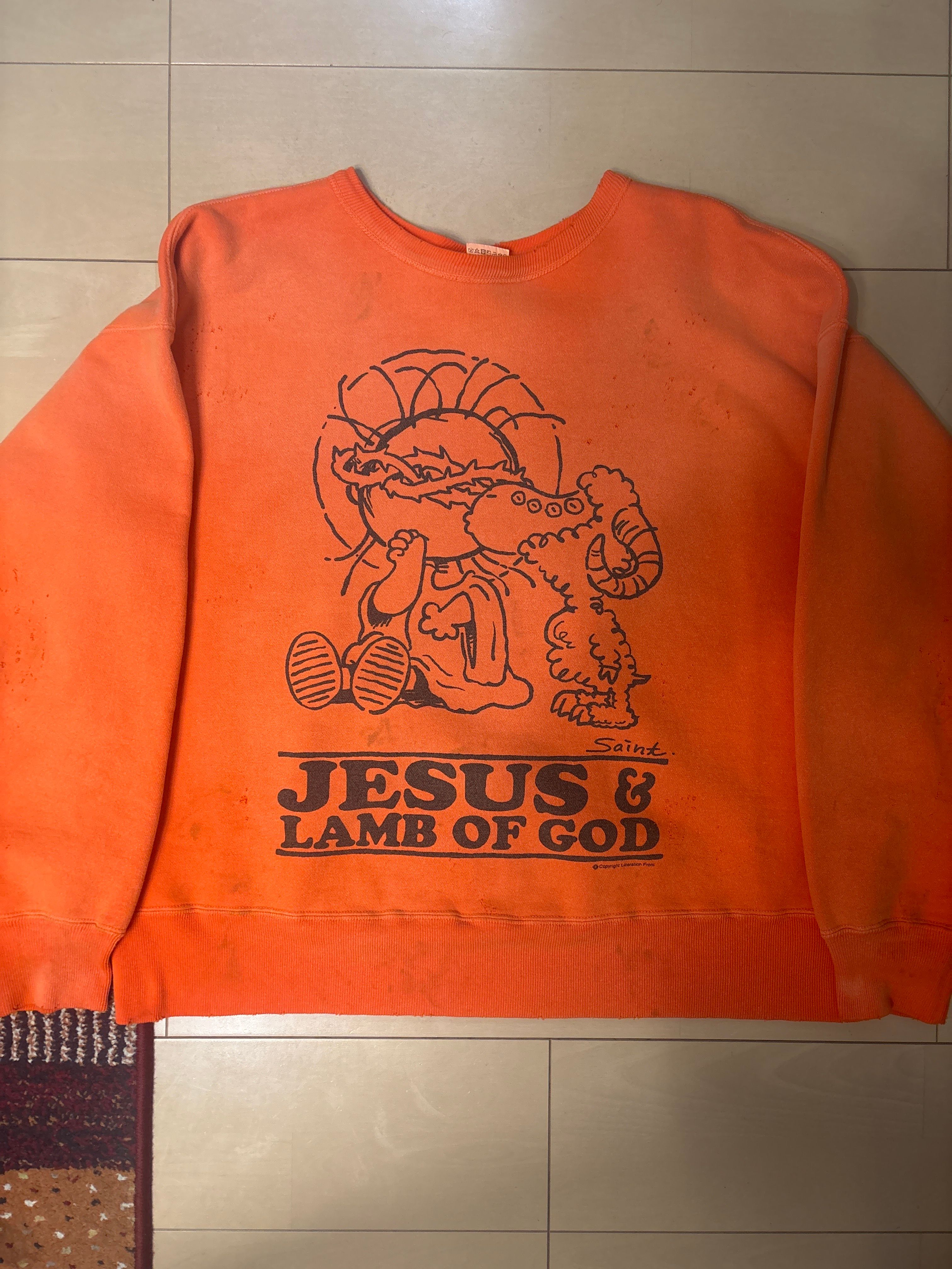 Saint Mxxxxxx 24SS Crw Sweat/JS&LMB "Orange" SM-YS8-0000-028