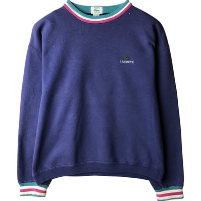 古着 80~90年代 ラコステ LACOSTE IZOD ワンポイントロゴスウェットシャツ トレーナー USA製 メンズL相当 ヴィンテージ/eaa602786