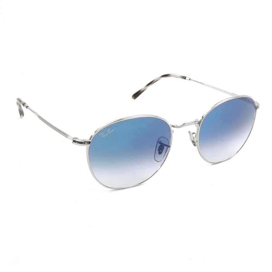 レイバン Ray-Ban サングラス メタル シルバー×ブルー メンズ【中古】 56273a