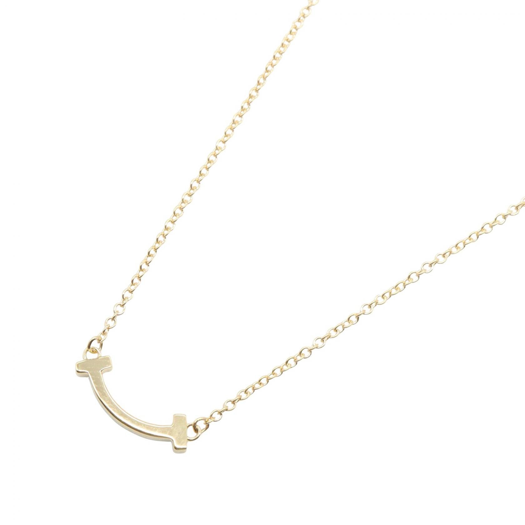 ティファニー TIFFANY&CO Tスマイルミニ ネックレス ネックレス ジュエリー K18(イエローゴールド) レディース ゴールド系 【中古】