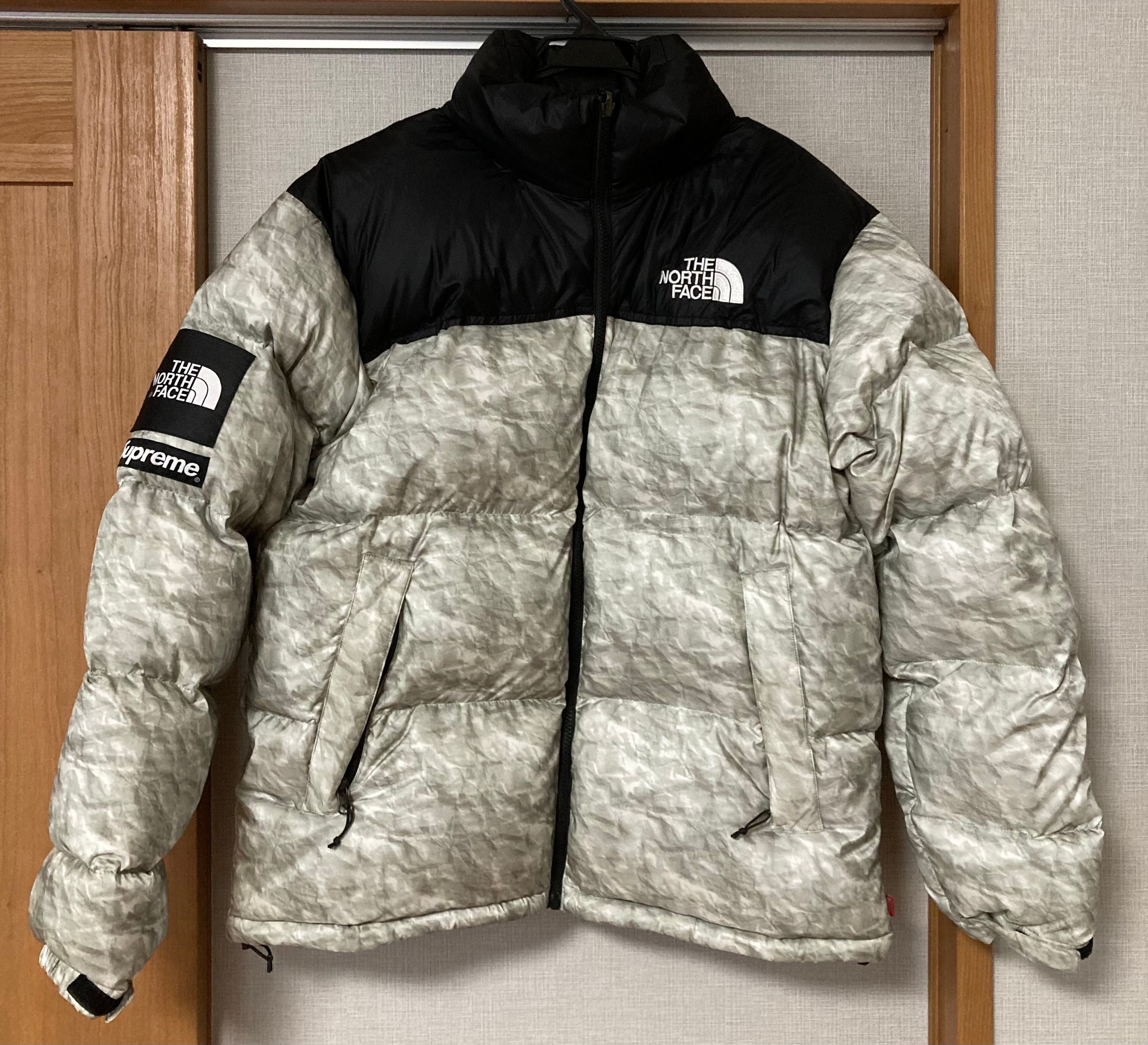 Supreme x The North Face Nuptse Jacket "White Paper Print"