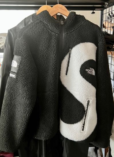 Supreme x The North Face S Logo Hooded Fleece Jacket "Black"