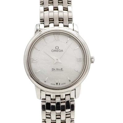 【6wdd0321】オメガ デ・ヴィル 424.10.27.60.05.001 白文字盤【中古】腕時計 レディース