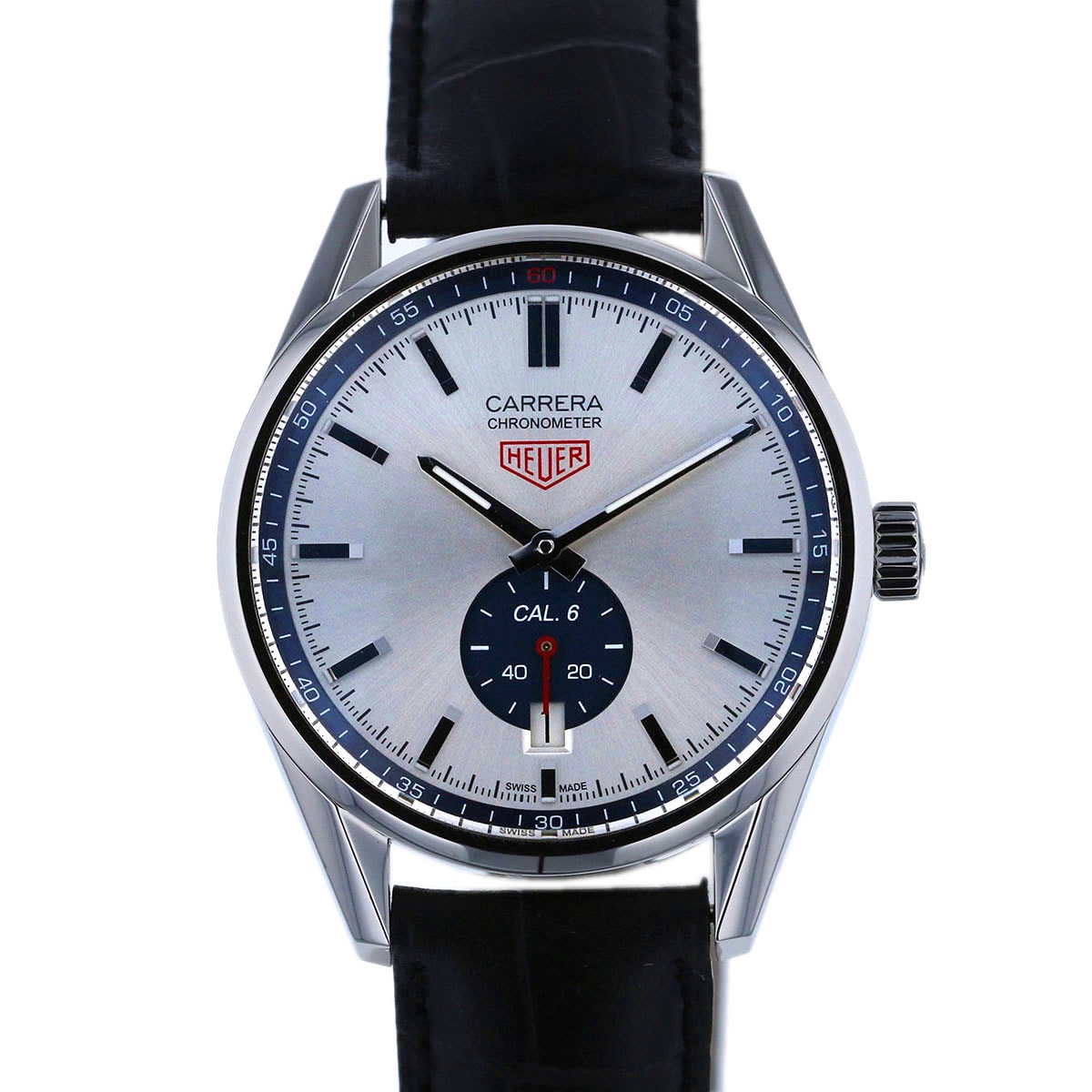 【値下げ】TAG HEUER タグホイヤー カレラ キャリバー6 腕時計 WV5111.FC6350 ステンレススチール シルバー  メンズ【中古】