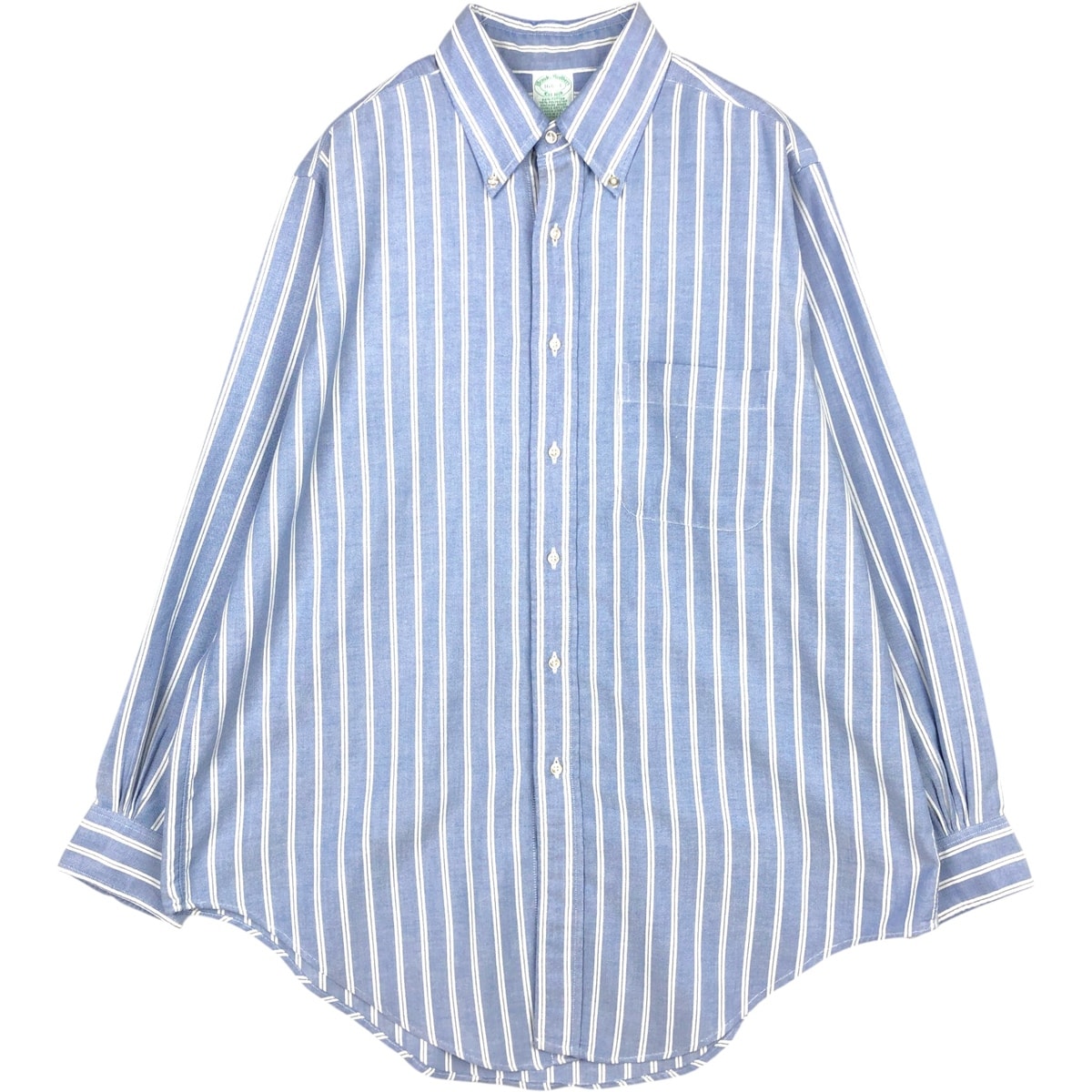 古着 ブルックスブラザーズ Brooks Brothers Est.1818 マルチストライプ 長袖 ボタンダウンストライプシャツ USA製 メンズL相当/eaa673040