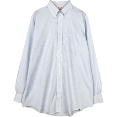 古着 ブルックスブラザーズ Brooks Brothers Est.1818 Classic 長袖 ボタンダウンストライプシャツ メンズL相当/eaa666701