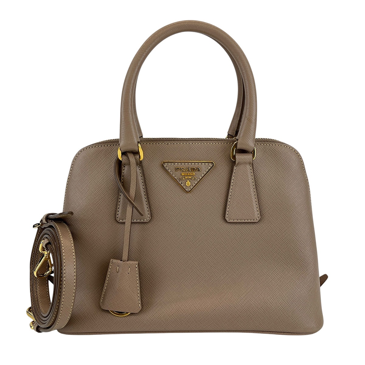 PRADA プラダ サフィアーノ ラクス 2WAY ハンドバッグ ショルダーバッグ レザー ピンク レディース【中古】