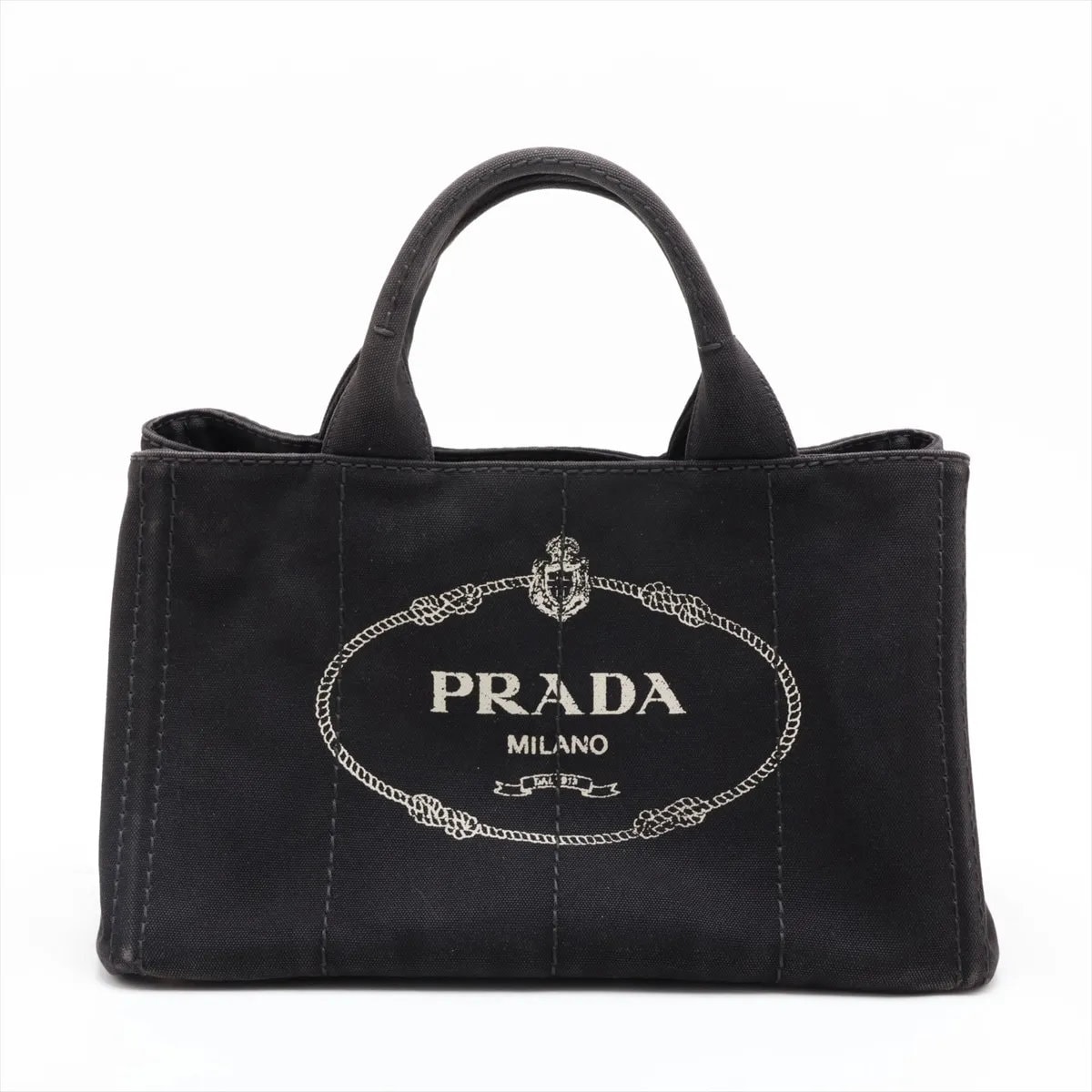 ■美品 プラダカナパ ハンドバッグ