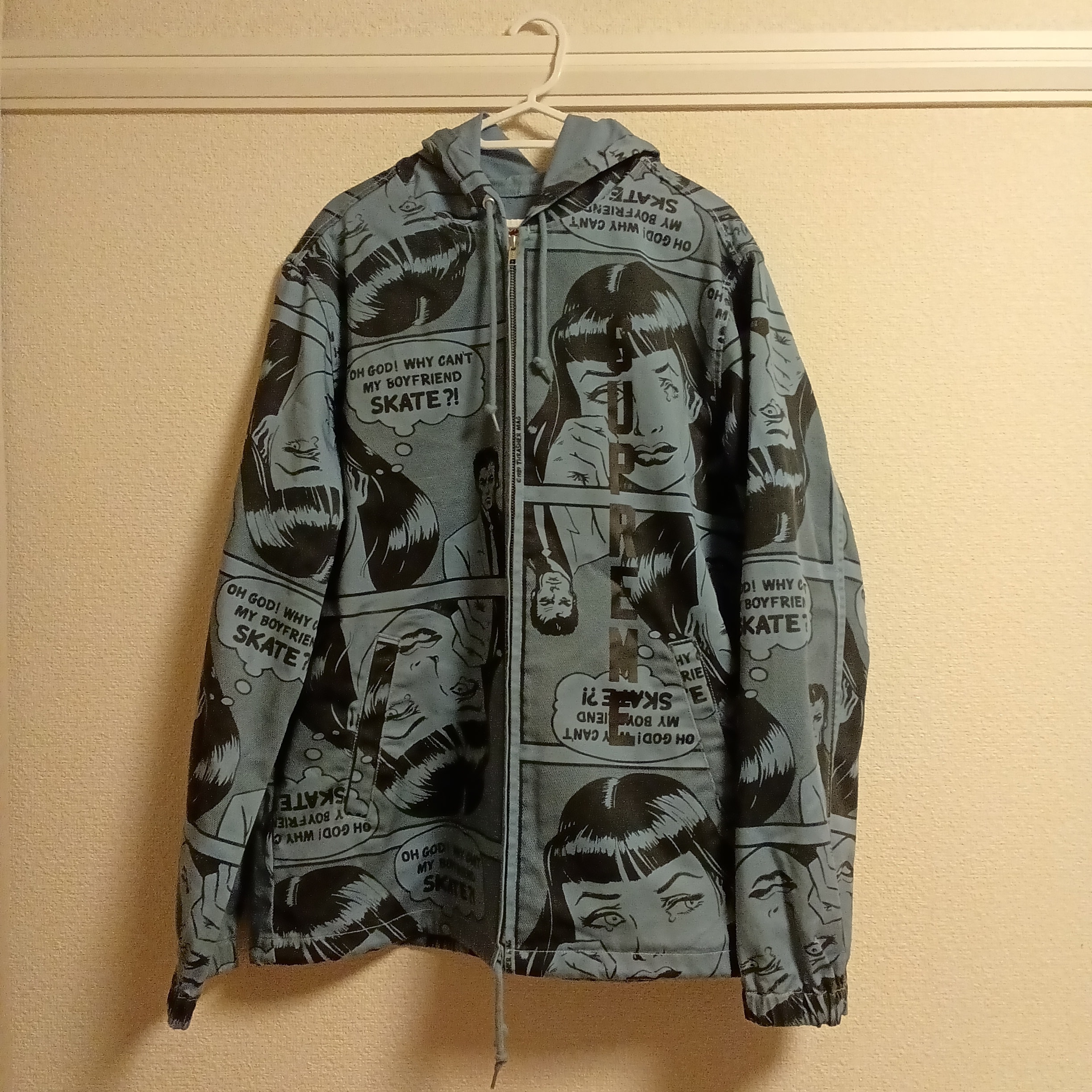 Supreme Thrasher Boyfriend Hooded Zip Up "Blue"