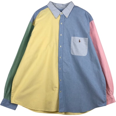 古着 ラルフローレン Ralph Lauren RALPH LAUREN クレイジーパターン 長袖 ボタンダウンストライプシャツ メンズXXXL相当/eaa495532