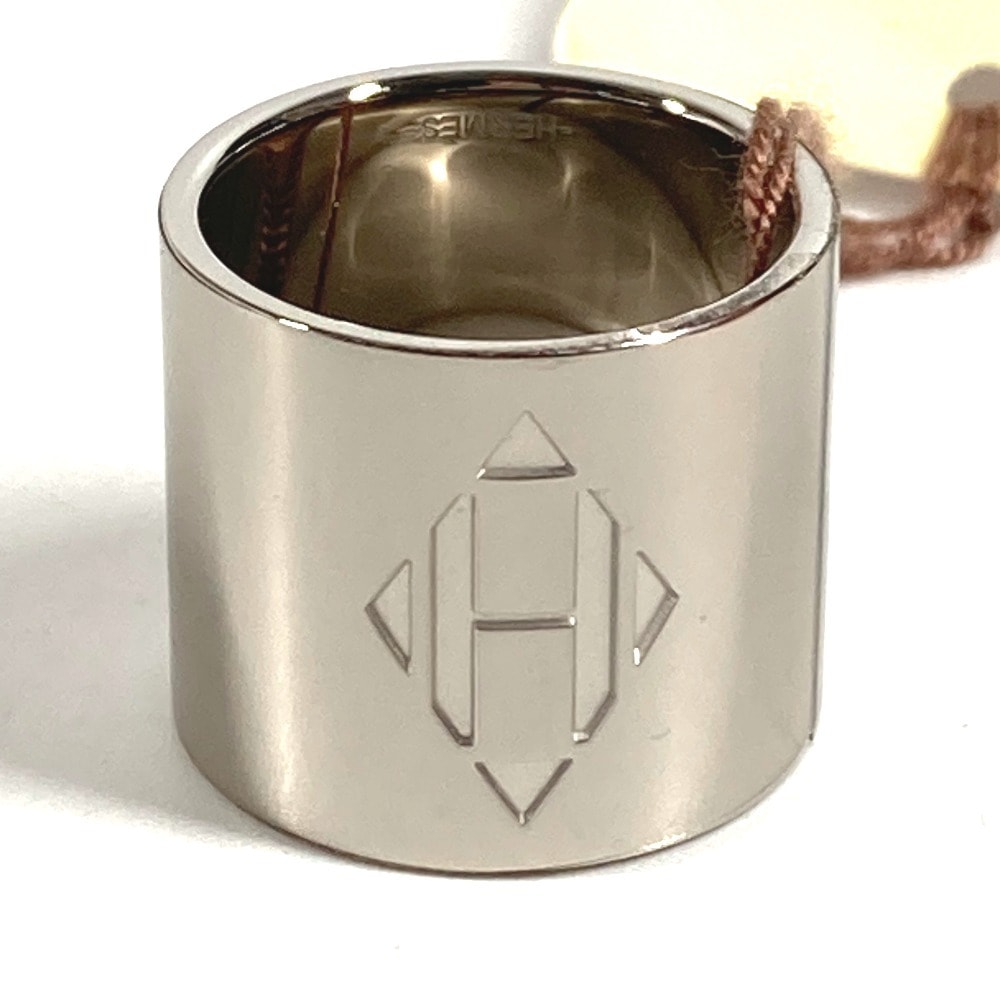 エルメス HERMES Hディアマン ロゴ アクセサリー ジュエリー スカーフリング メタル シルバー 未使用
