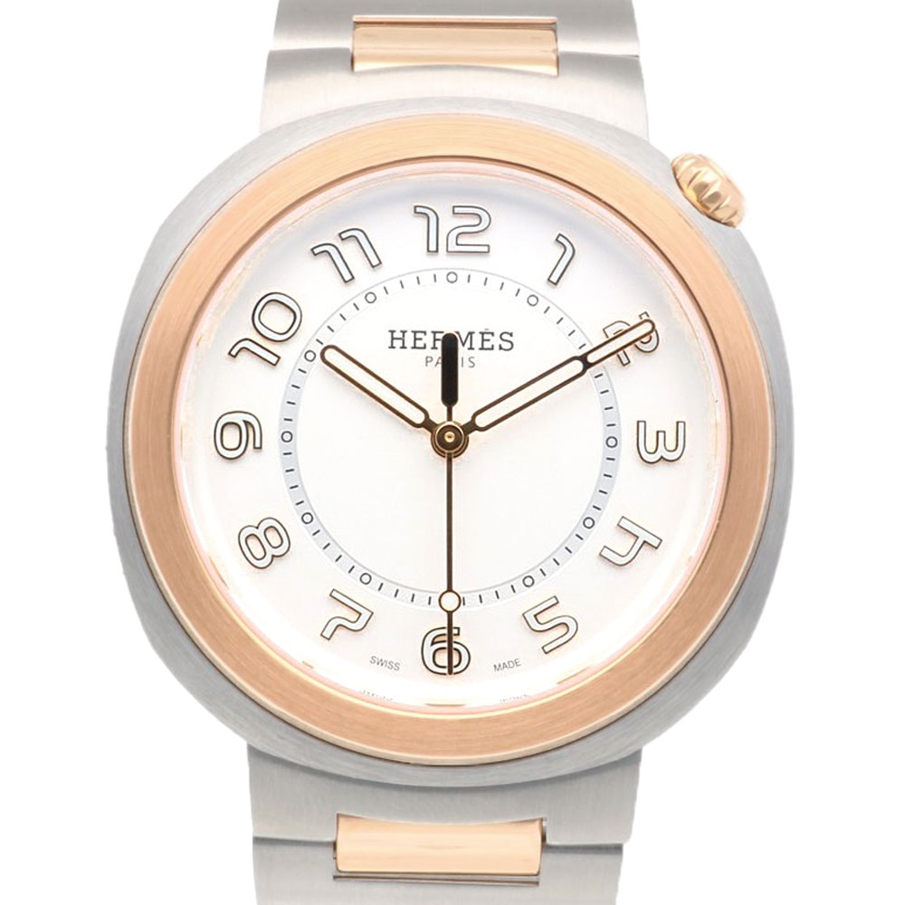 エルメス エルメス カットGM 腕時計 時計 ステンレススチール SD1.520 自動巻き オーバーホール済 ユニセックス 1年保証 HERMES  中古