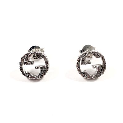 GUCCI Interlocking G Earrings In Silver