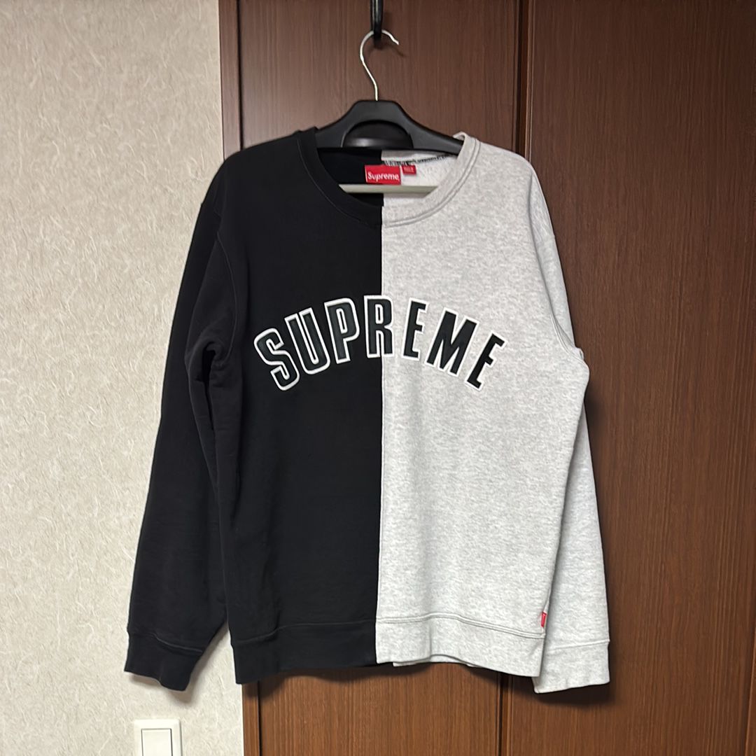 Supreme Split Crewneck Sweatshirt "Black"
