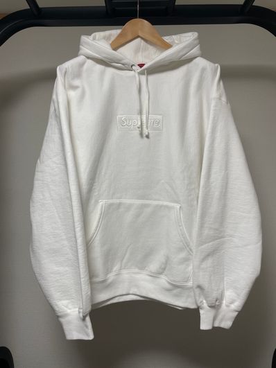 Supreme Box Logo Hooded Sweatshirt "White" (23FW)