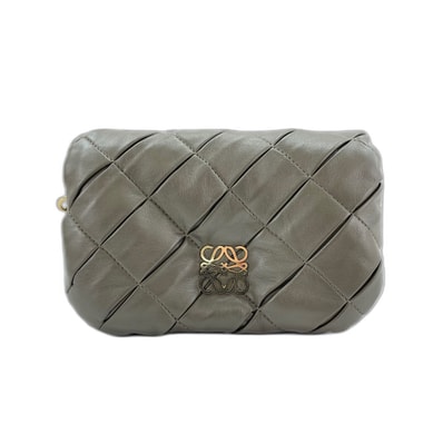ロエベ LOEWE ゴヤ パファー ショルダーバッグ レザー【中古】