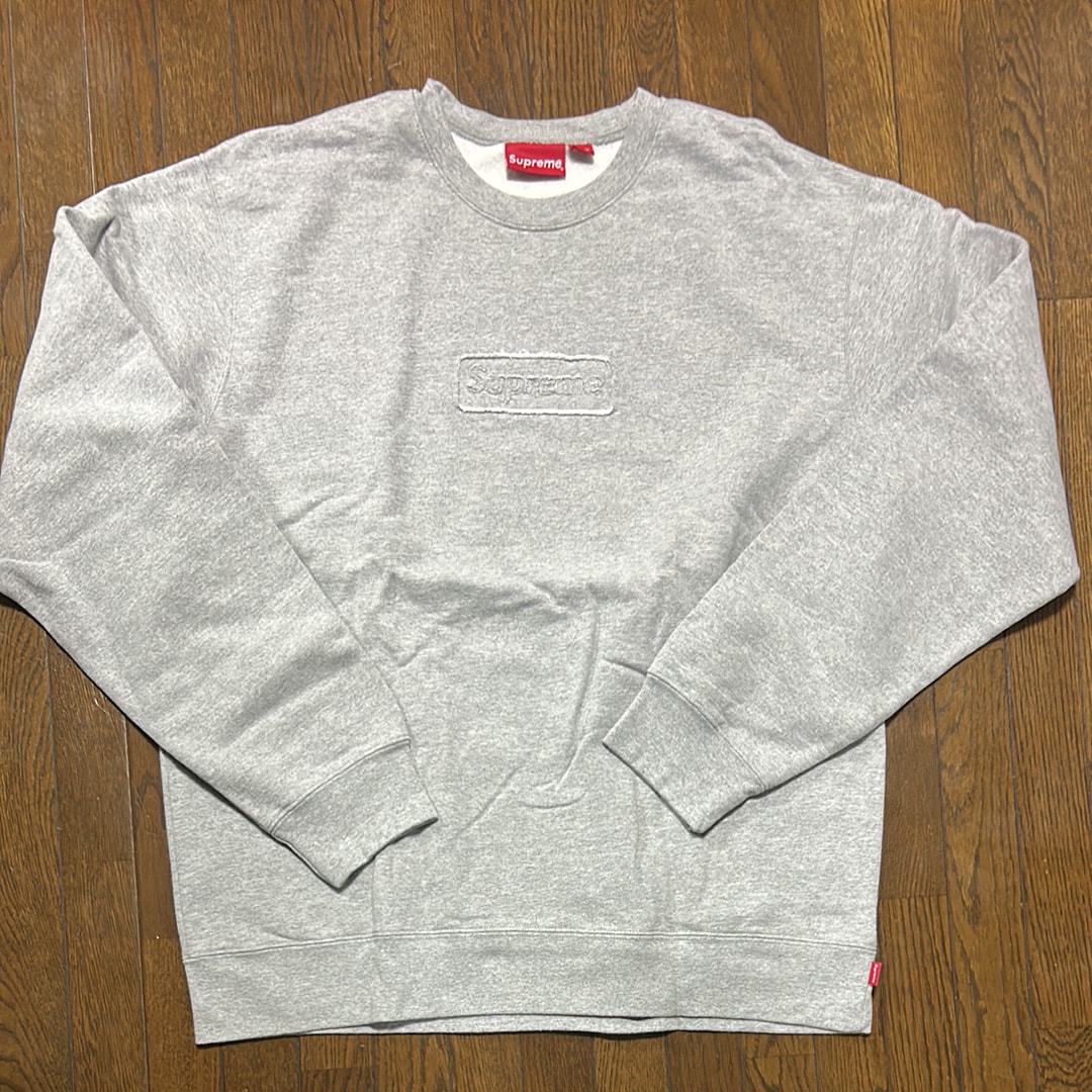 Supreme Cutout Logo Crewneck "Grey"