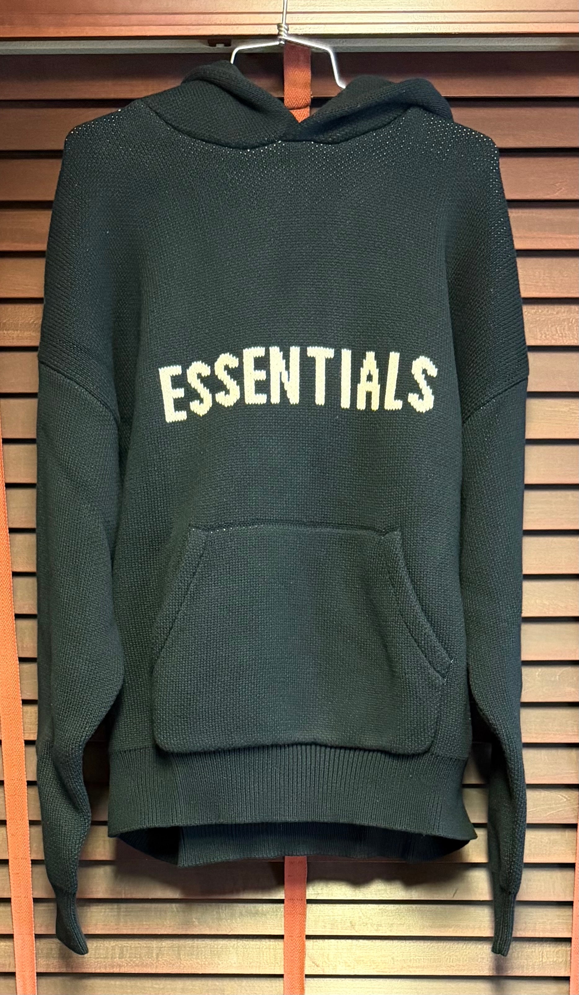 FEAR OF GOD ESSENTIALS Knit Hoodie "Black"