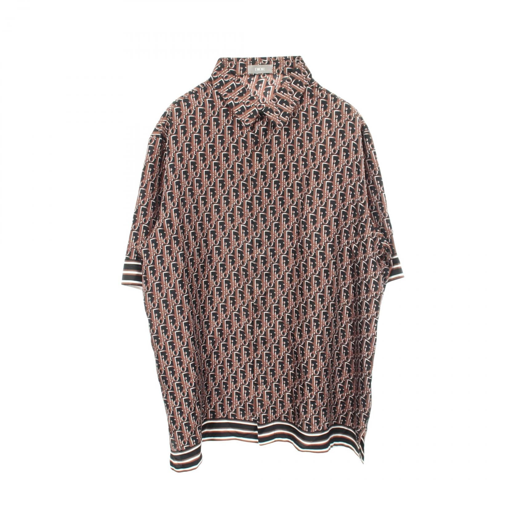 ディオール Dior オブリーク 半袖 衣料品 トップス シルク メンズ ブラウン系 / ブラック系 193C545A4751 【中古】
