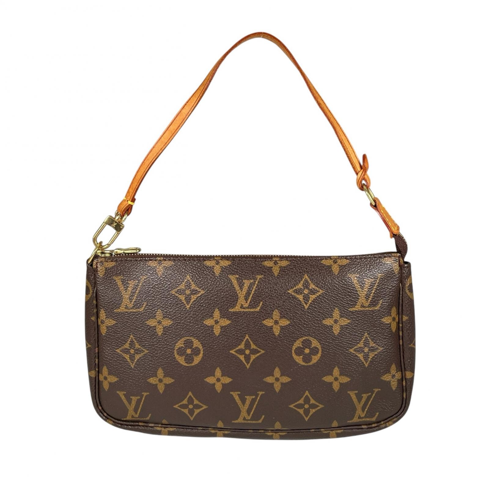 LOUIS VUITTON ルイ・ヴィトン ポシェット アクセソワール M58009 ハンドバッグ モノグラムキャンバス ブラウン レディース【中古】